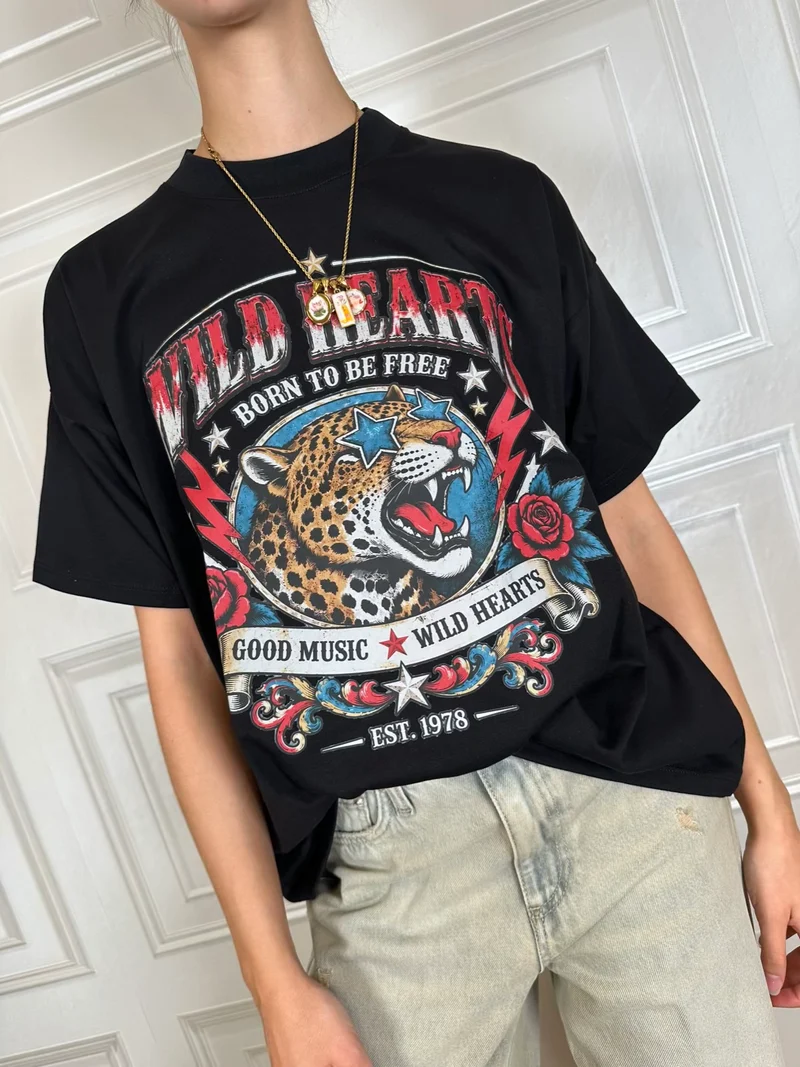 T-shirt wild hearts tigre - vicolo