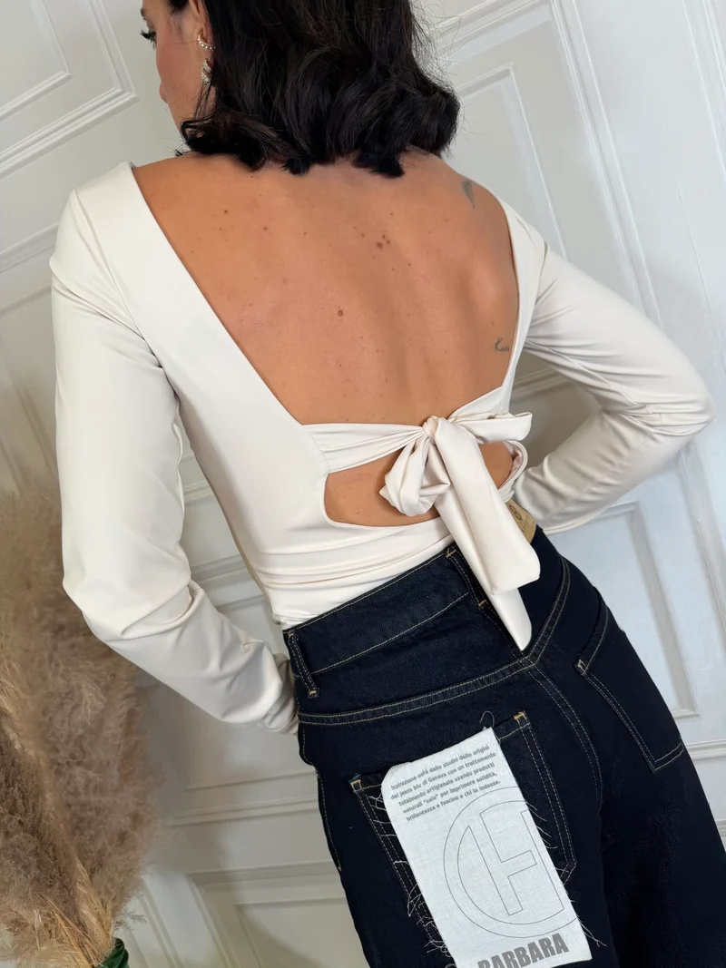 Body scollo retro con fiocco - Vicolo