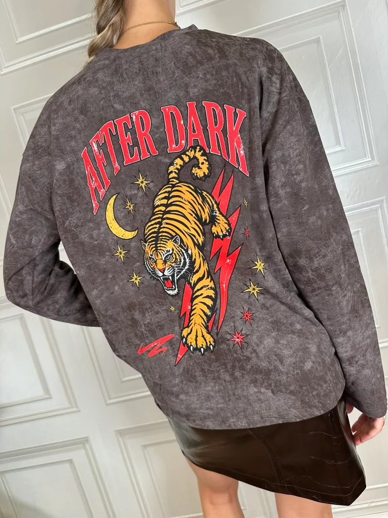 T-shirt stone wash after dark - Haveone