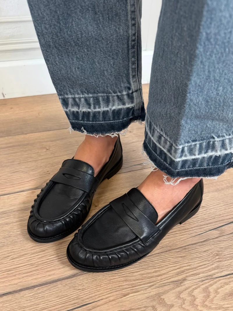 Mocassino pelle nero - Ovyé