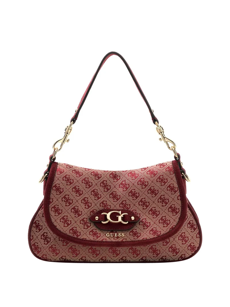 Guess Borsa a Tracolla Samantha Flap Guess - Bordeaux