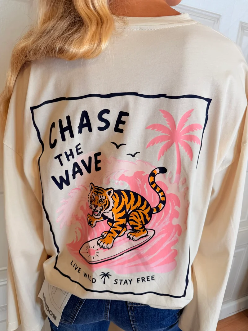 T-shirt manica ampia Chase the Wave - Vicolo