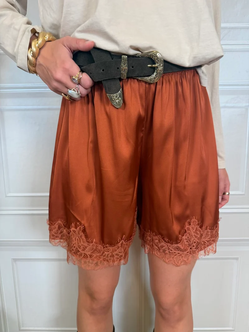 Pantaloncino lingerie pizzo rame - HaveOne