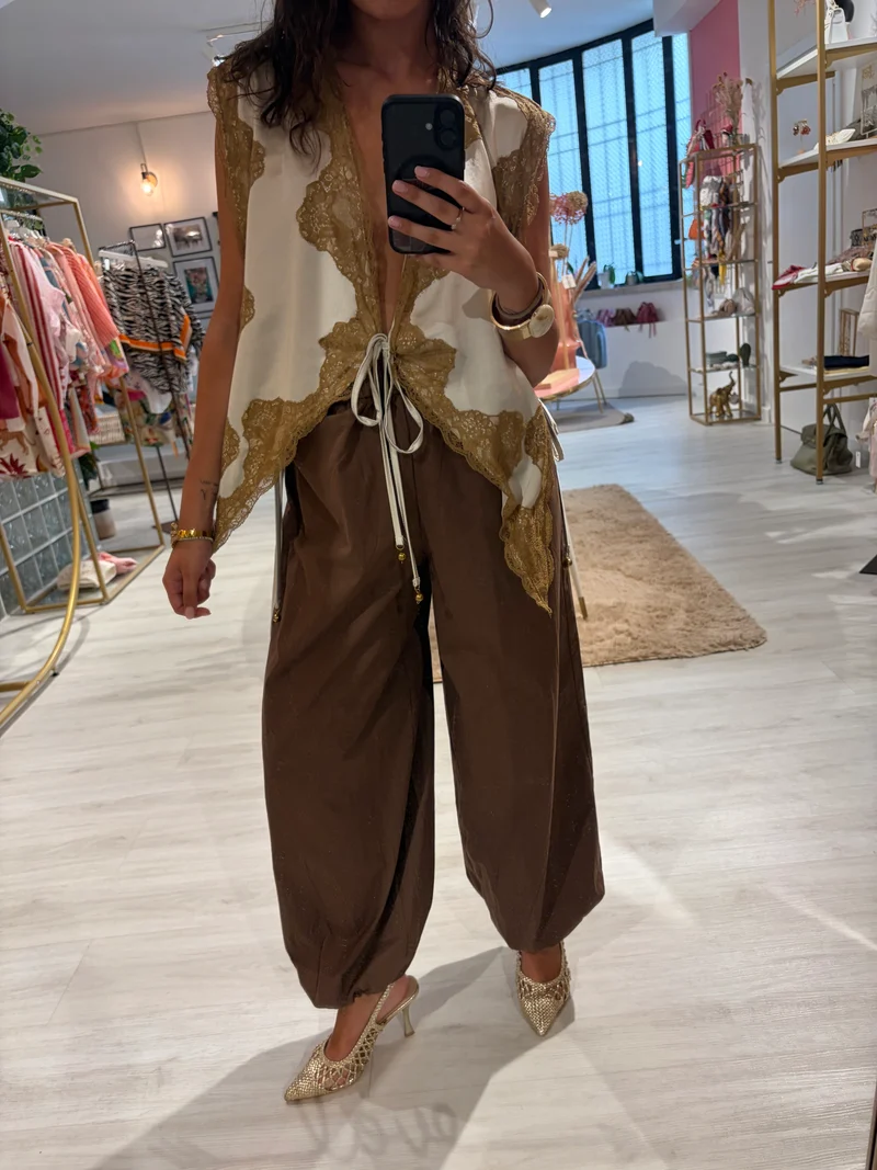 Gilet in raso e pizzo - PhiliaLoft