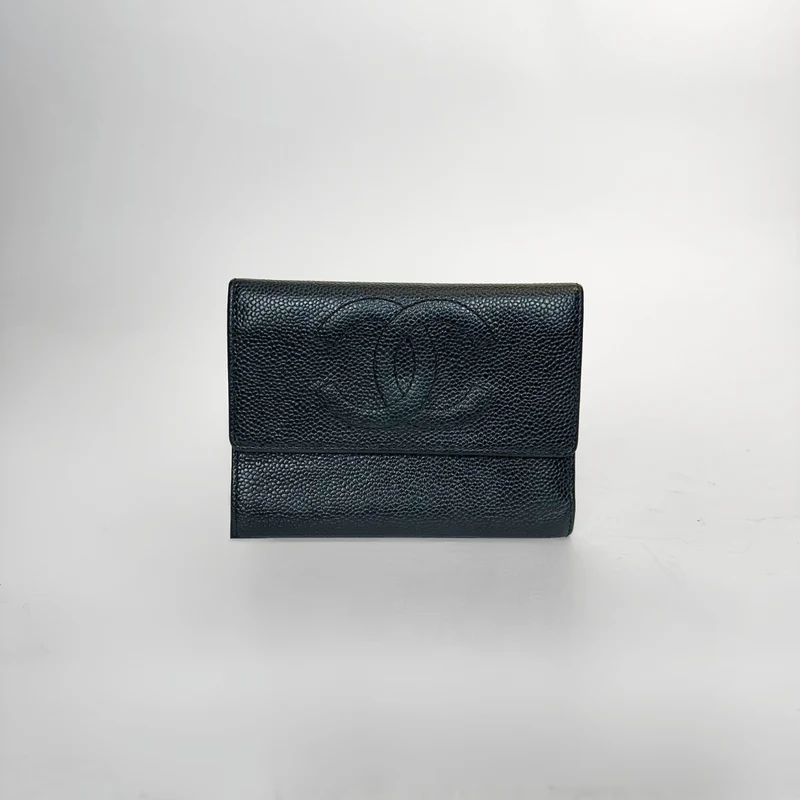 Chanel Portafoglio Medio in Pelle Caviale