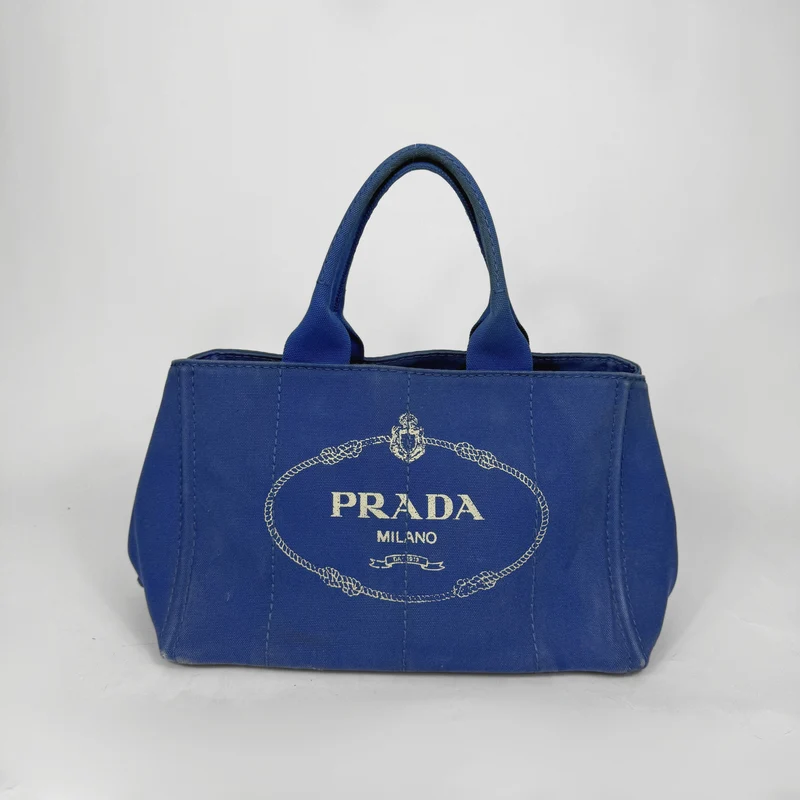 Prada Borsa tote in tela Canapa