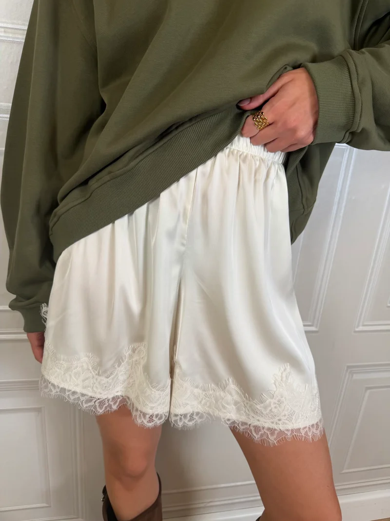Pantaloncino lingerie pizzo panna - HaveOne