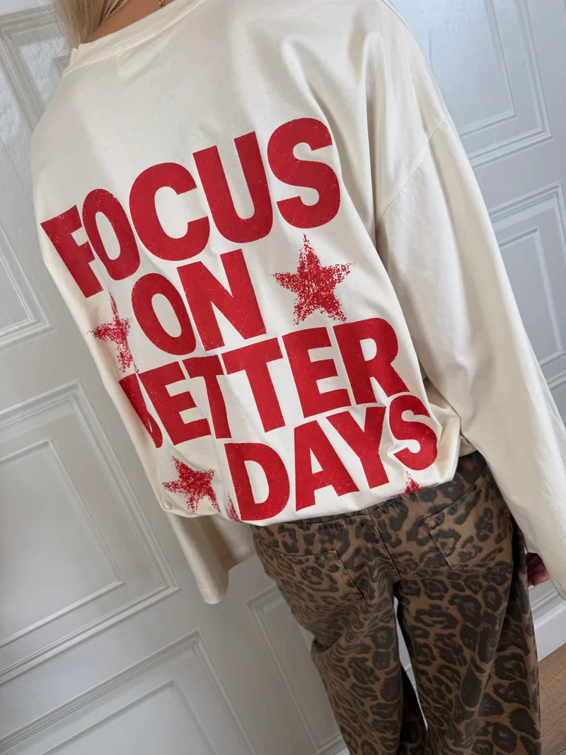 T-shirt manica ampia focus on better days - Vicolo