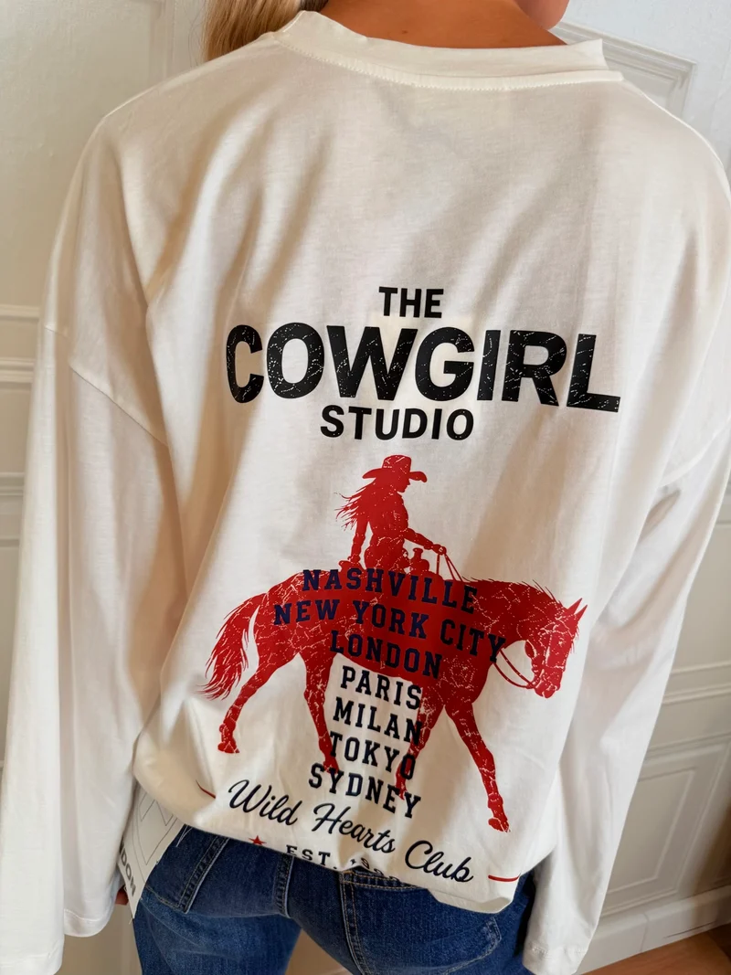 T-shirt manica ampia cowgirl - Vicolo