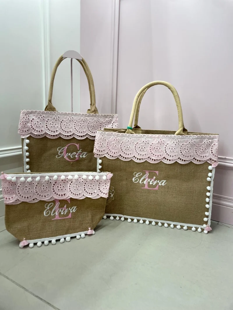 Summer Bag Pizzo San gallo rosa