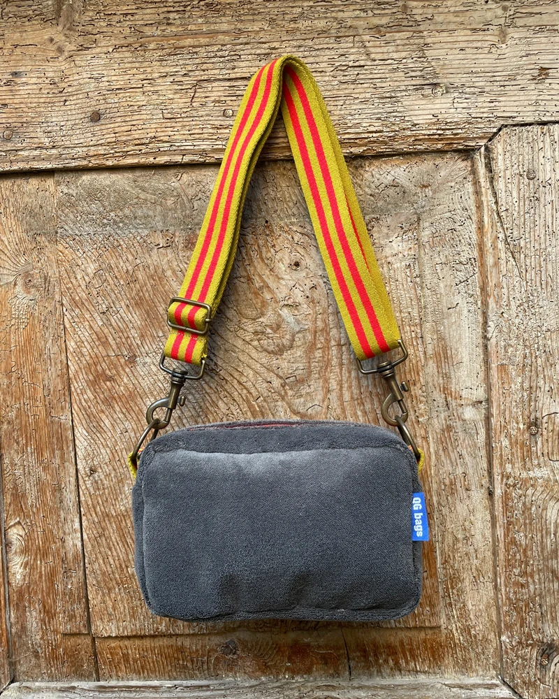 CECI BAG tessuto spugna grigia + manico H