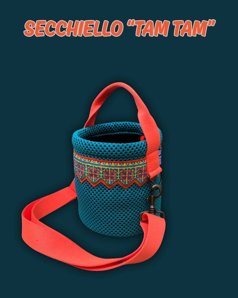 TAM TAM neprene fucsia turchese + manico arancione fluo + fascia speciale