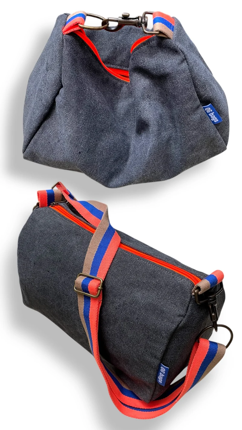 CROSS BAG tessuto grigio scuro + tracolla 25