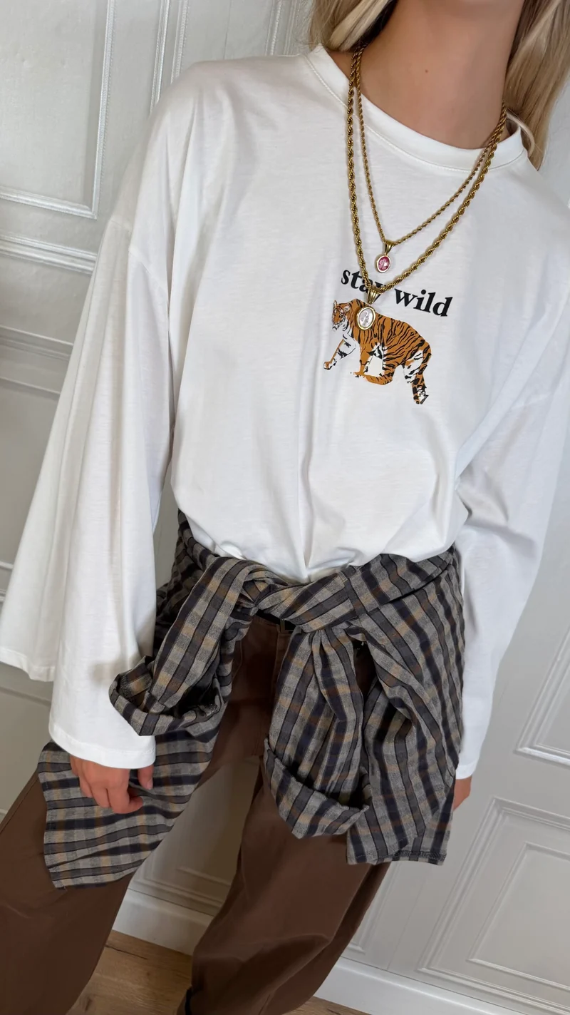 T-shirt manica ampia Stay Wild - Vicolo