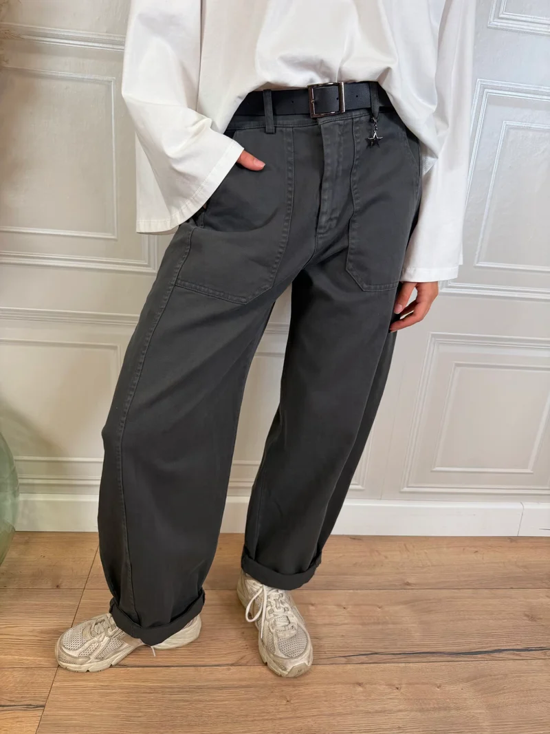 Pantalone egg fit stellina piombo - SusyMix