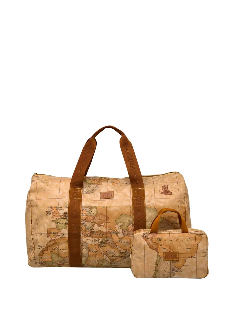 Alviero Martini Borsa Da Viaggio Con Pochette Geo Soft Naturale