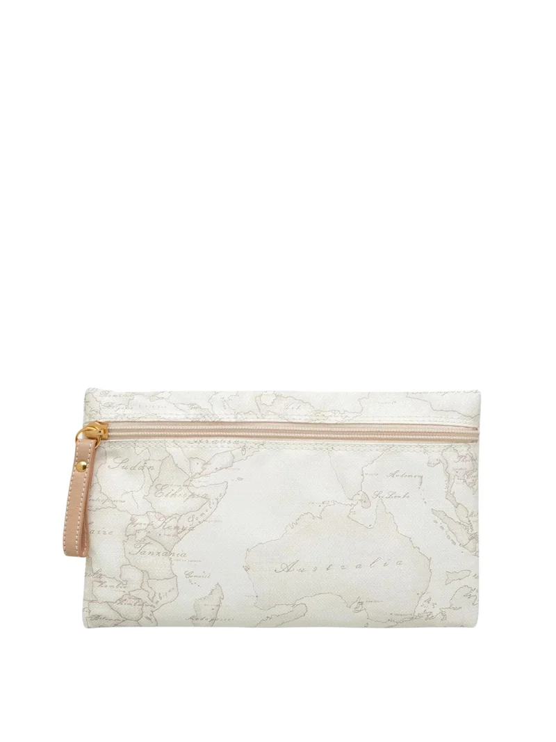 Alviero Martini Pochette Unisex Grande Stampa Geo Soft White