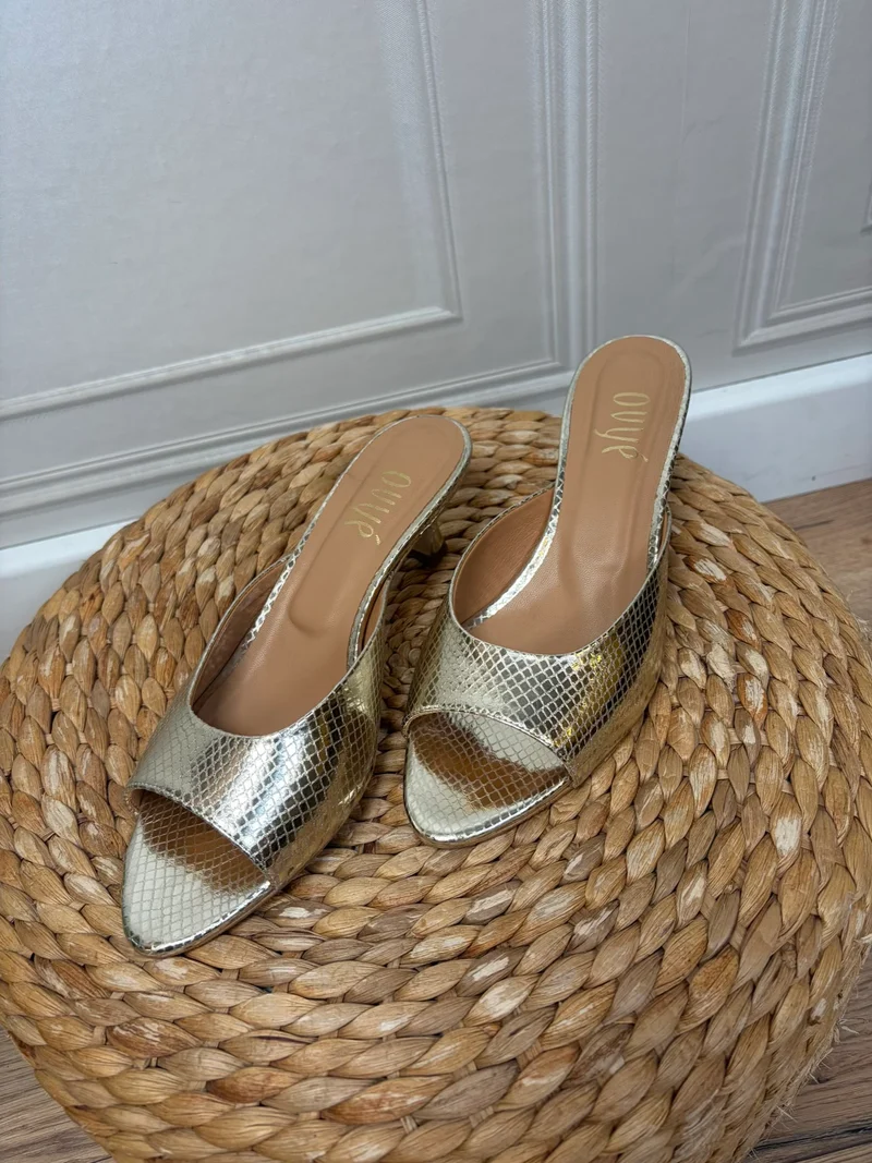 Sandalo Mule Vipera oro - Ovye