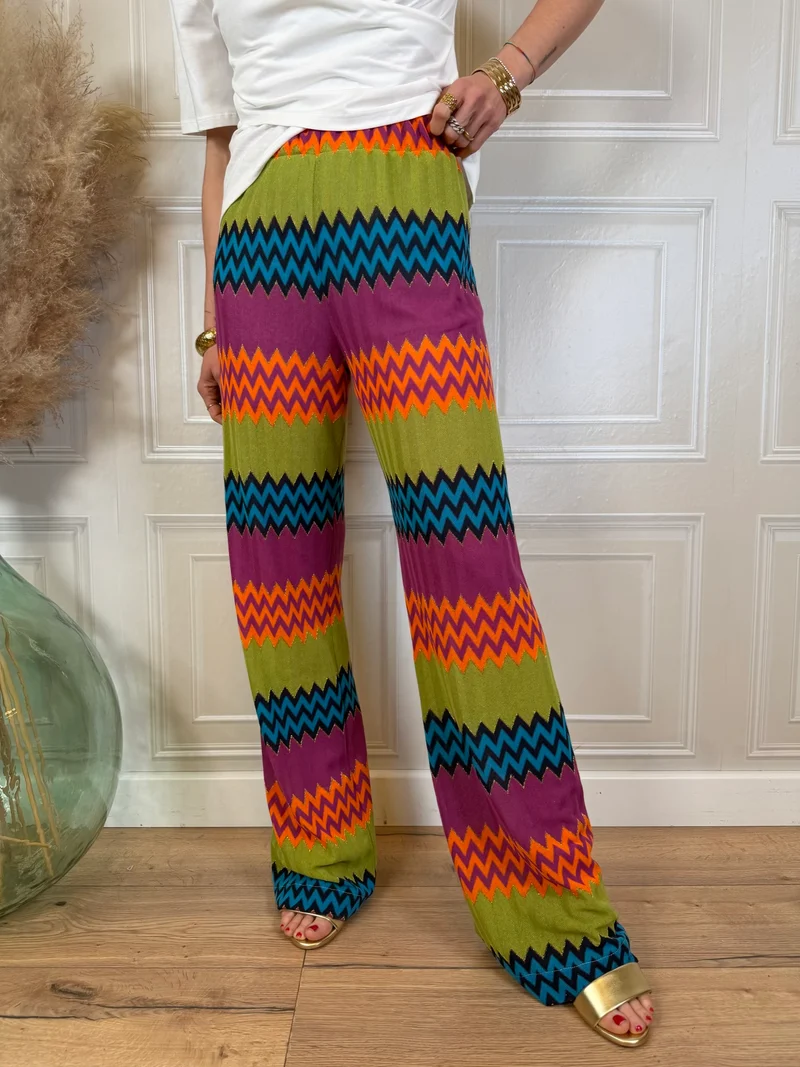 Pantalone palazzo zig zag - Vicolo