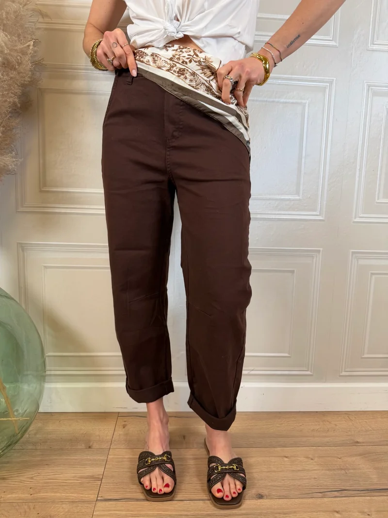 Pantalone barrel in cotone - Kontatto