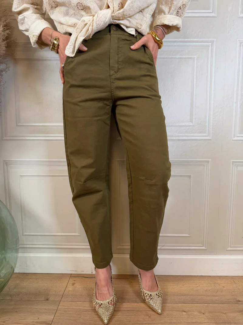 Pantalone barrel in cotone - Kontatto