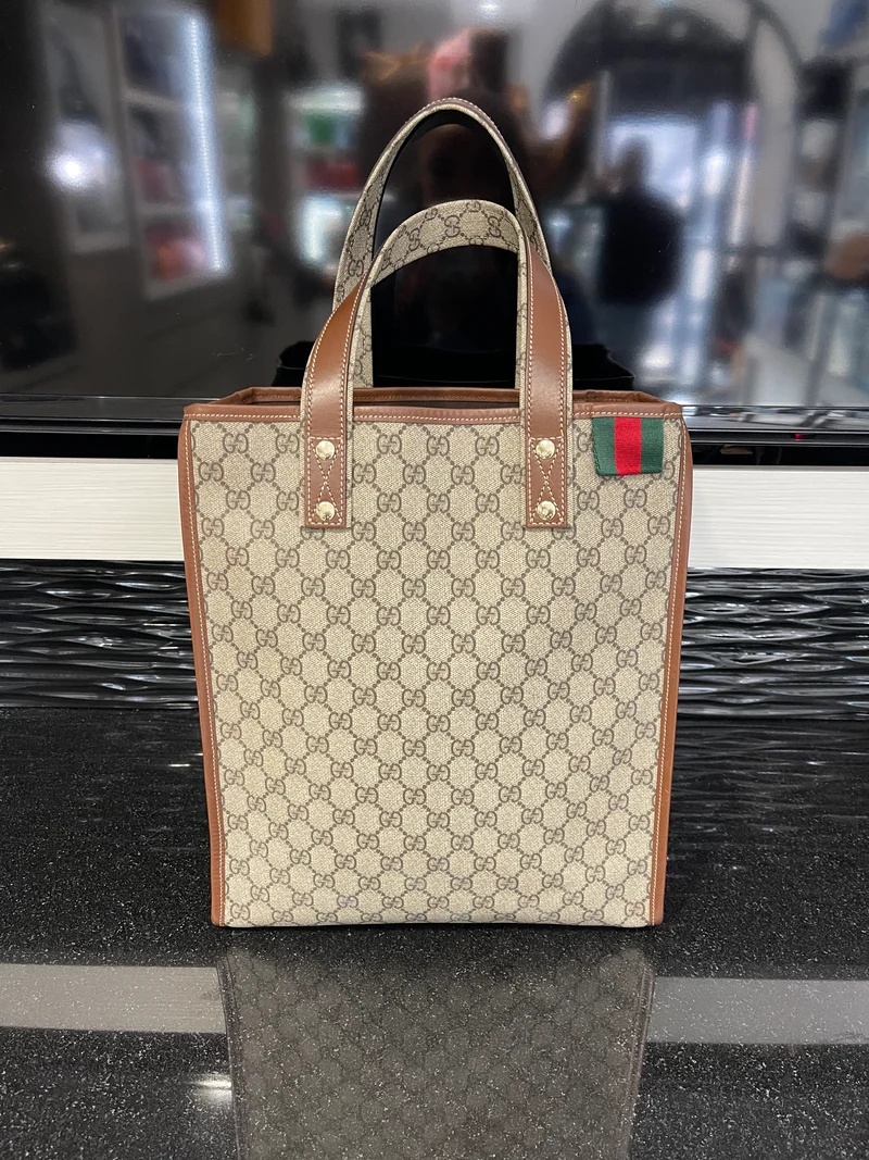 Borsa tote alta Gucci GG Supreme Web usata