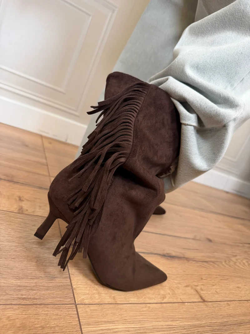 Stivaletto scamosciato frange - SusyMix