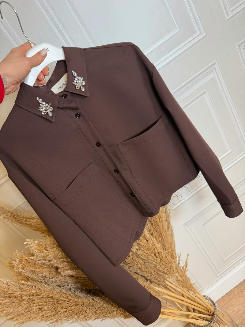 Camicia crop gioiello - Vicolo