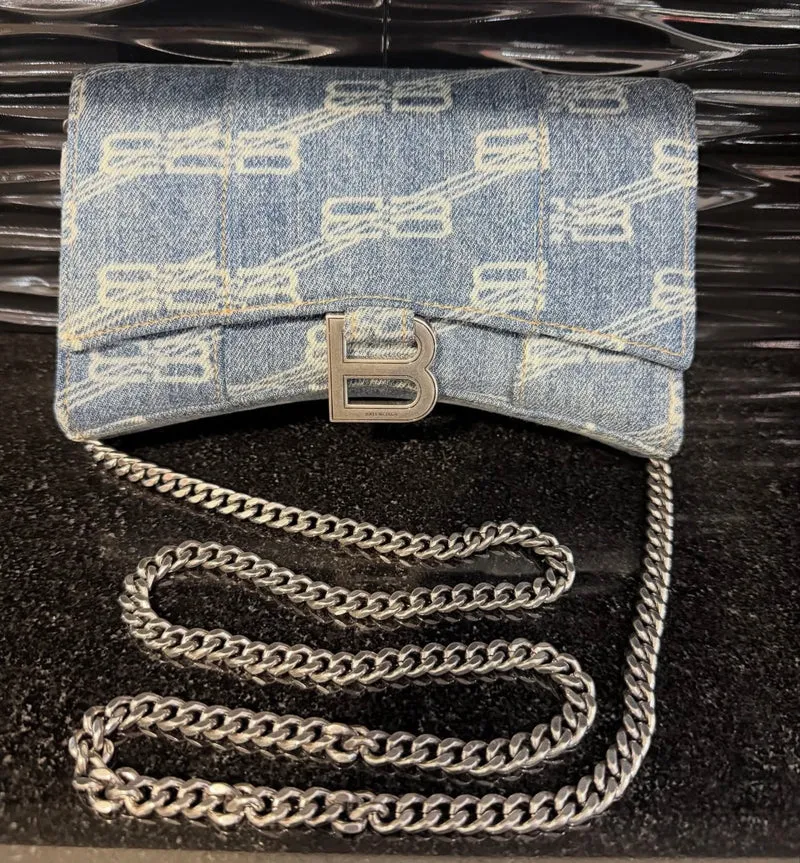 Balenciaga XS Hourglass usata in denim