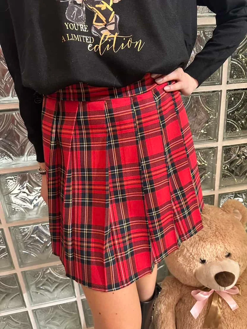 Gonna pieghe tartan - Hola selection