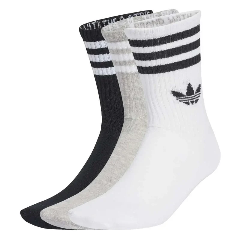 3-Stripes Crew Socks 3 Pairs White