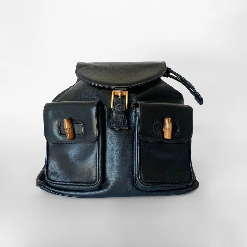 Gucci Zaino Bamboo Grande In Pelle
