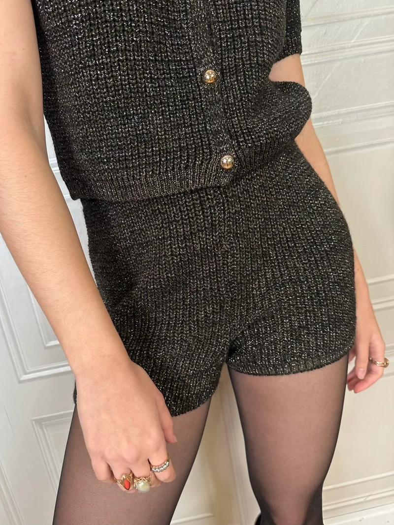 Shorts maglia lurex - Kikisix