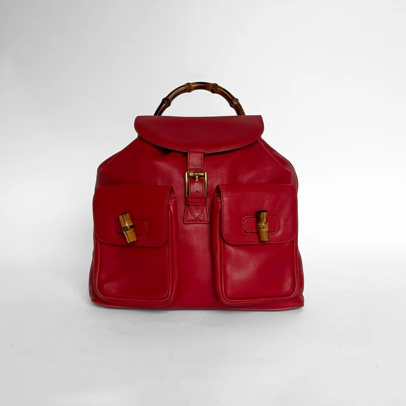 Gucci Zaino Bamboo Grande In Pelle