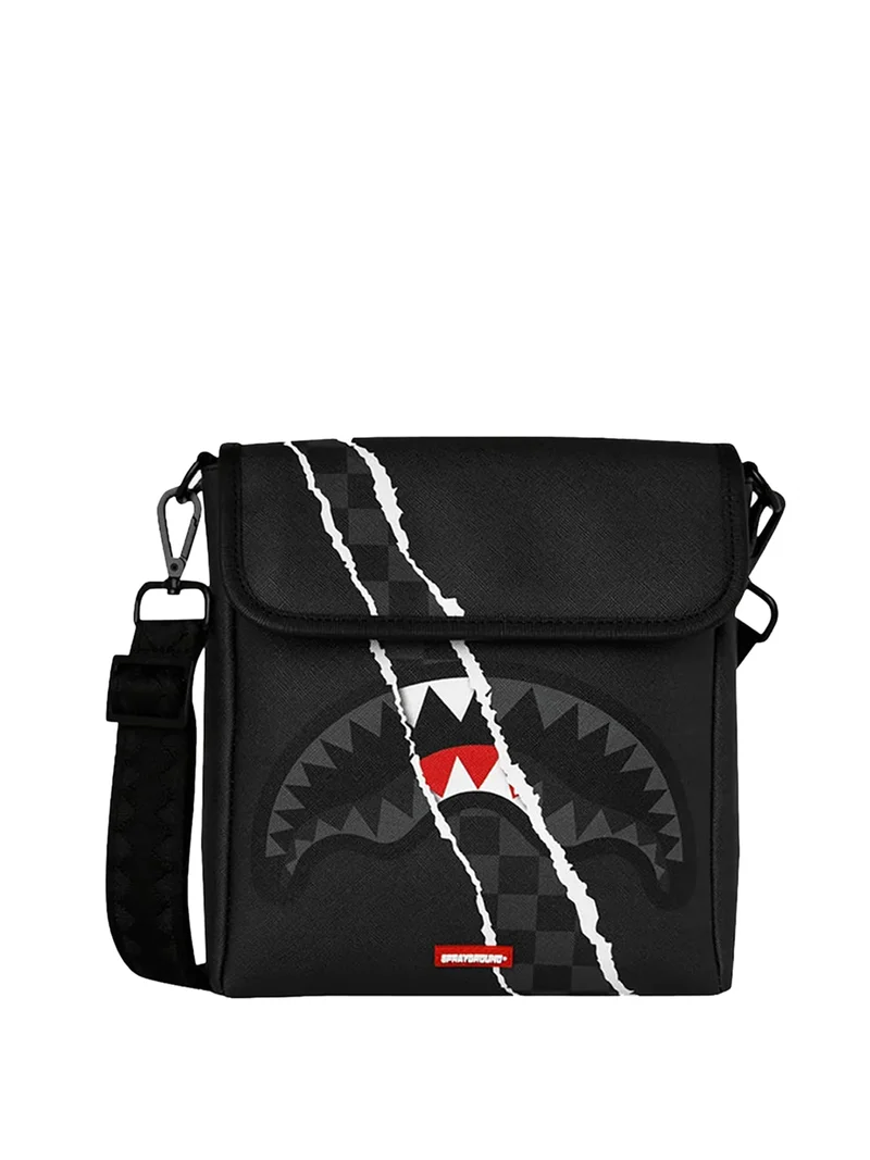 Sprayground Borsa A Tracolla Sprayground Center Rip Revealing Check Messenger Sling - Grigio