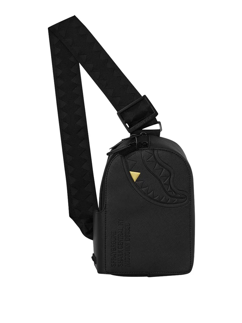 Sprayground Marsupio Sprayground Blacked Out Embossed Gold Tooth Nero