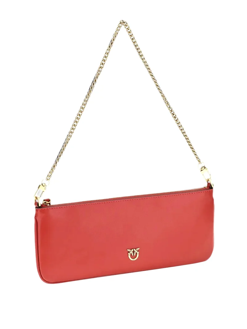 Pinko Borsa a Tracolla New Horizontal Flat Vitello Pinko - Rosso