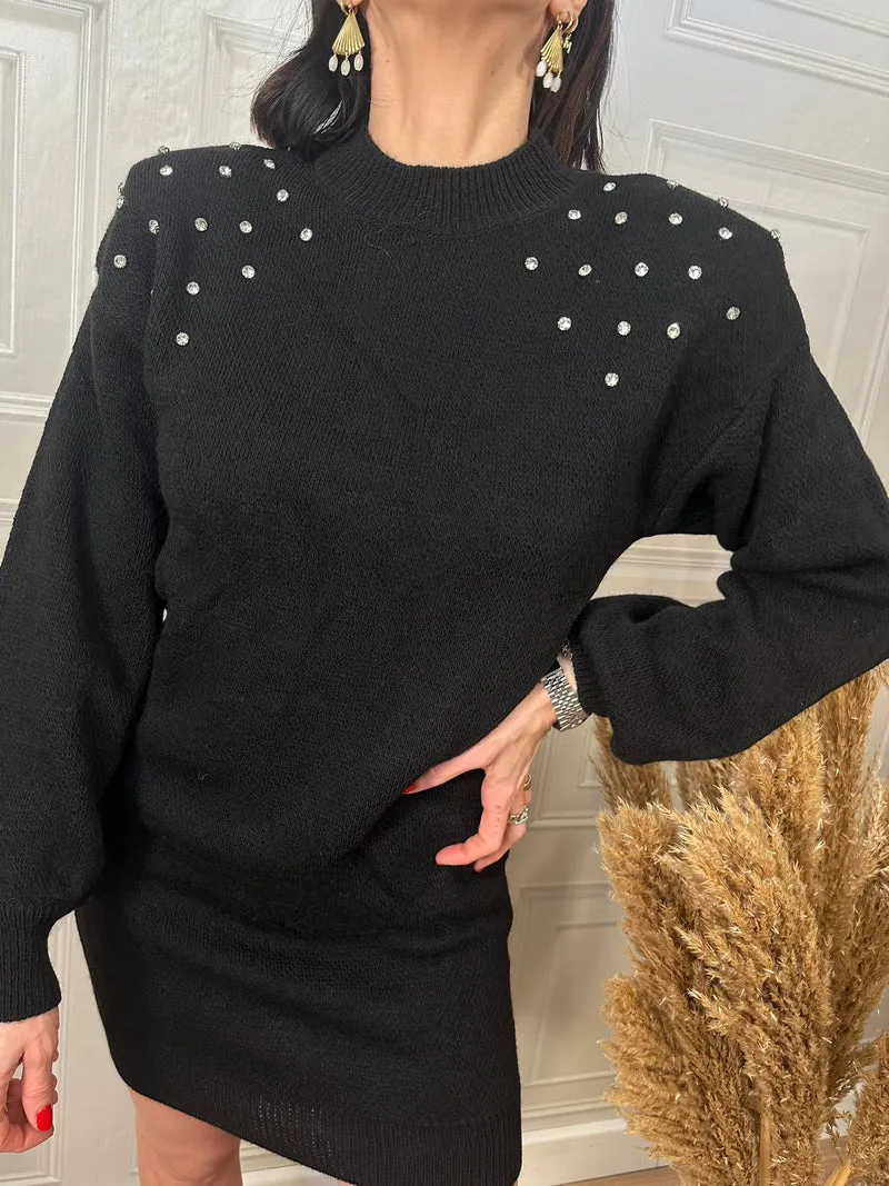 Abito spalline strass - Haveone