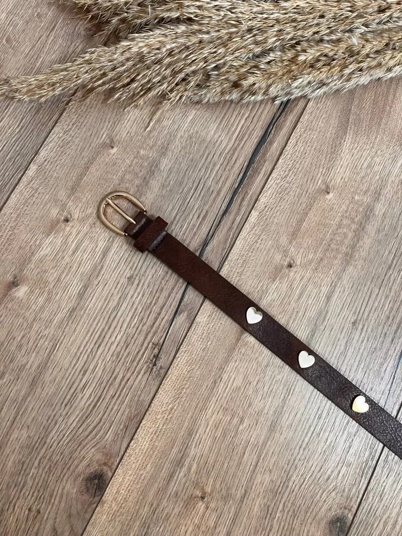 Cintura ecopelle cuoricini - Hola selection