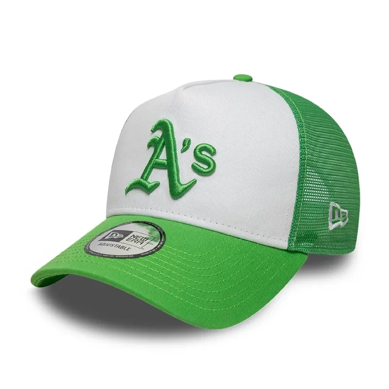 Athletics MLB League Essential Open Green 9FORTY A-Frame Trucker Adjustable Cap