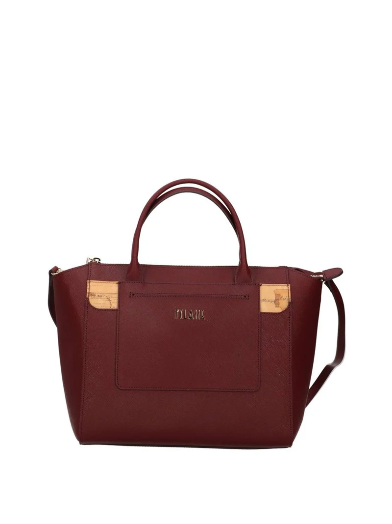Alviero Martini Borsa A Mano 1°Classe Logo Frontale Burgundy