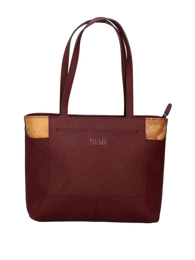 Alviero Martini Borsa A Mano 1°Classe Logo Frontale Burgundy