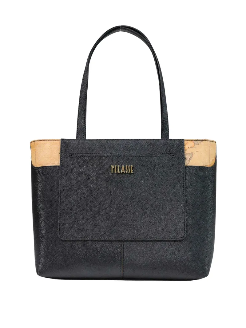 Alviero Martini Borsa A Mano 1°Classe Logo Frontale Nero
