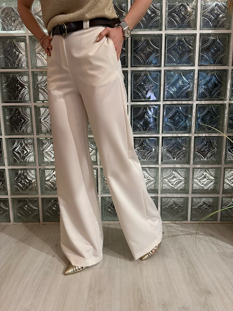 Pantalone palazzo con cintura - Kontatto