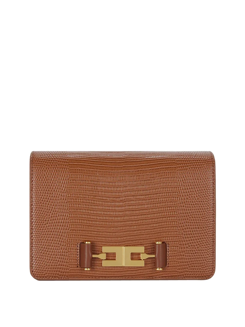 Elisabetta Franchi Borsa A Mano Elisabetta Franchi Logo Frontale Sigaro