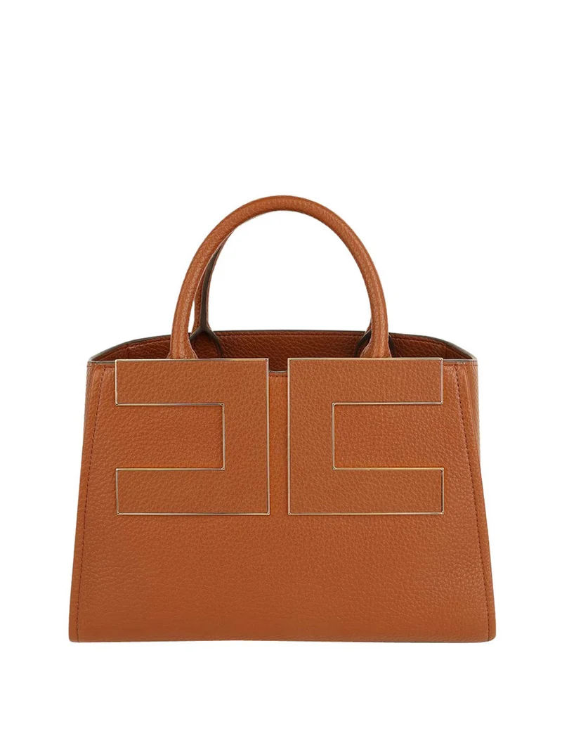Elisabetta Franchi Borsa A Mano Elisabetta Franchi Logo Frontale Sigaro