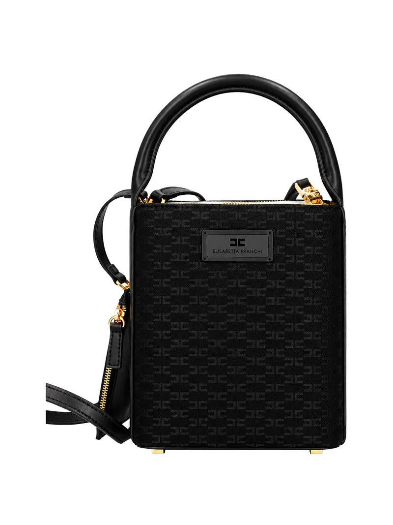 Elisabetta Franchi Borsa A Mano Elisabetta Franchi Logo Frontale Nero