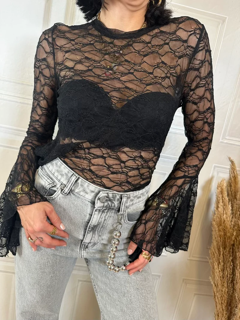 Blusa pizzo corolla - PhiliaLoft
