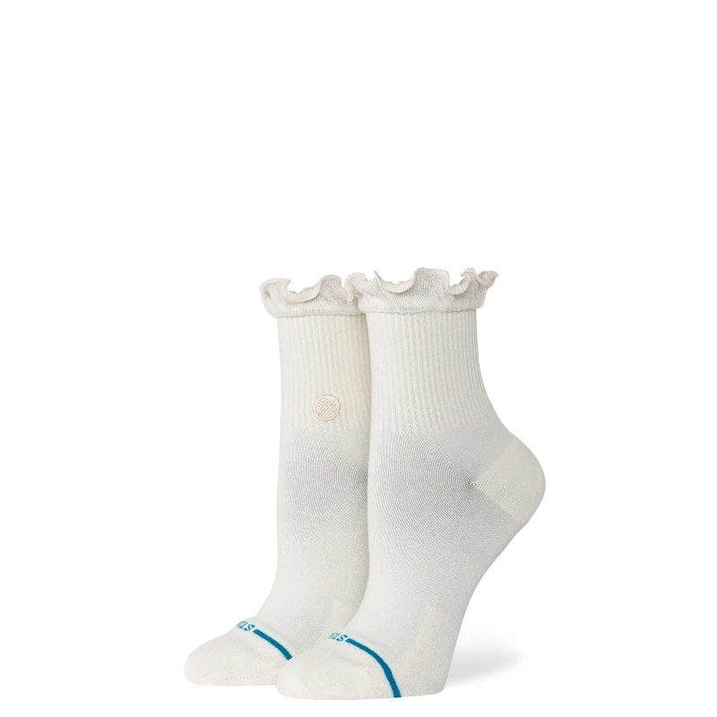 Ruffle Icon Quarter Socks White