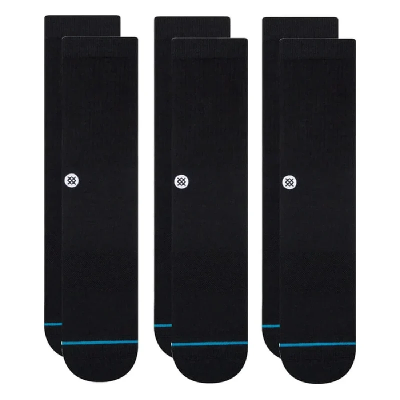 Icon 3 Pack Socks Black